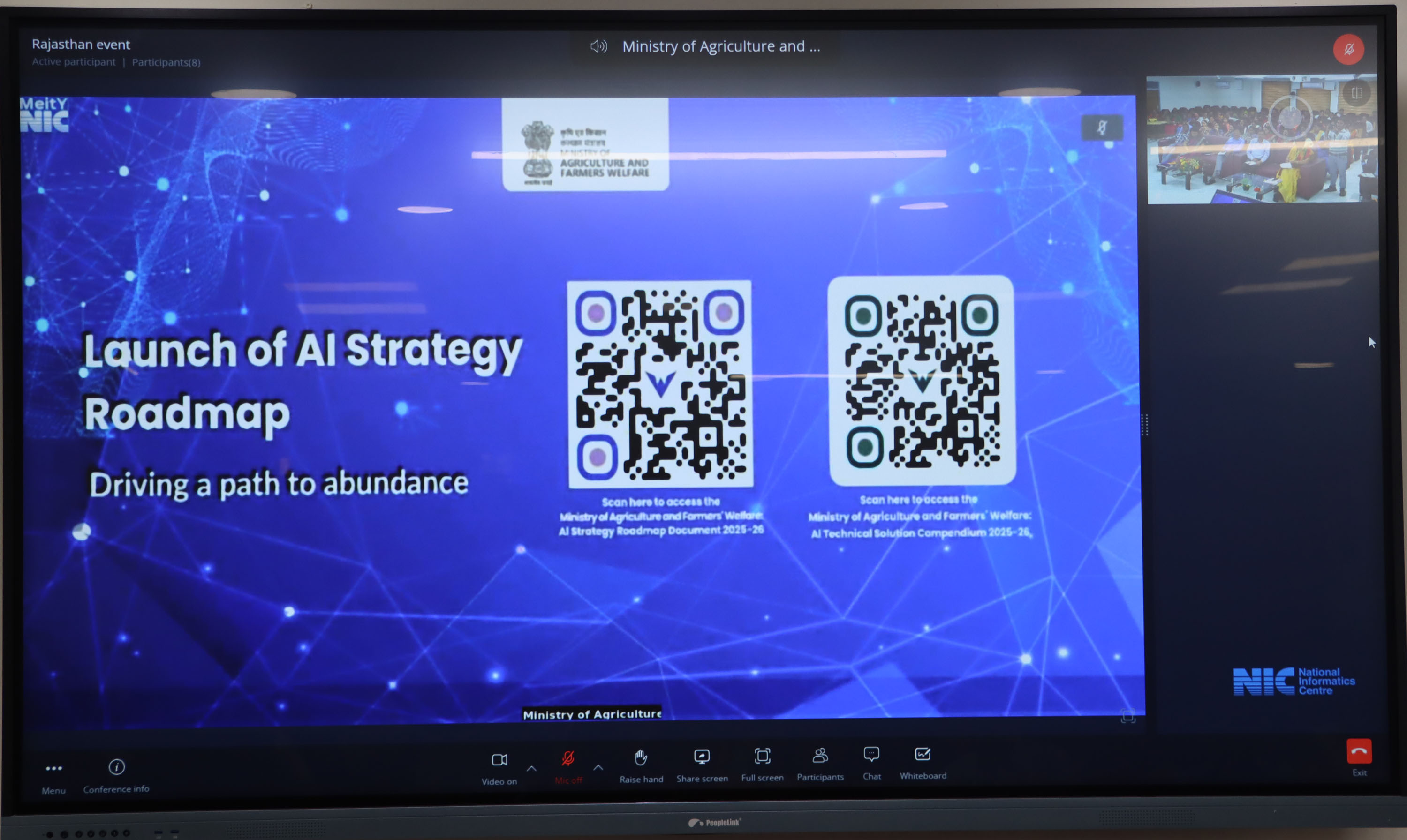 Image of Live telecast of the launch of BharatVistaar at ICAR-CIWA