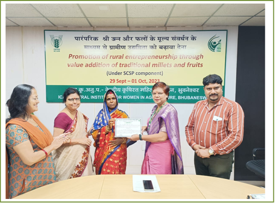 Image of Promotion of rural entrepreneurship through value addition of traditional millets and fruits (2)